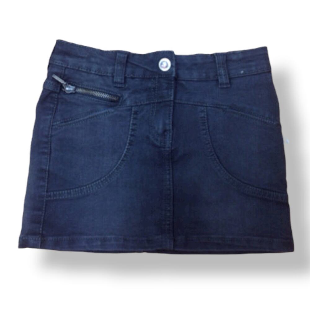 Kanz Girls Skirt Size 6 Black Denim Jean Cotton Blend‎ NEW